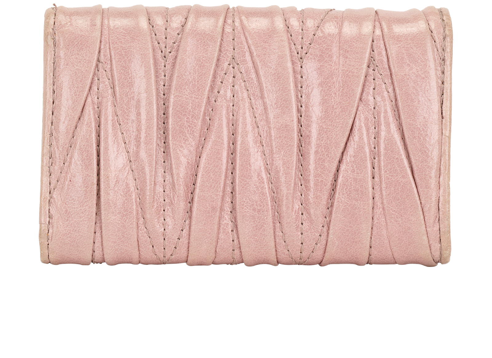 Miu Miu Matelassé Key Case, &pound;80, Accessories, Pink, Leather, Back view